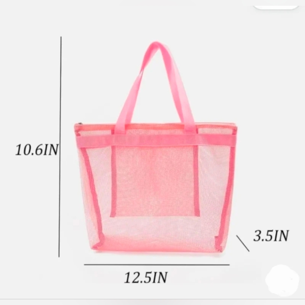 Pink Mesh Tote Bag - Casual Beach & Everyday Carry NWT